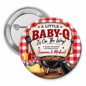 BBQ Baby-Q Button Badge Mockup