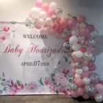 baby shower backdrop with arch