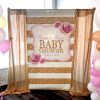 Gold Baby Shower Backdrop