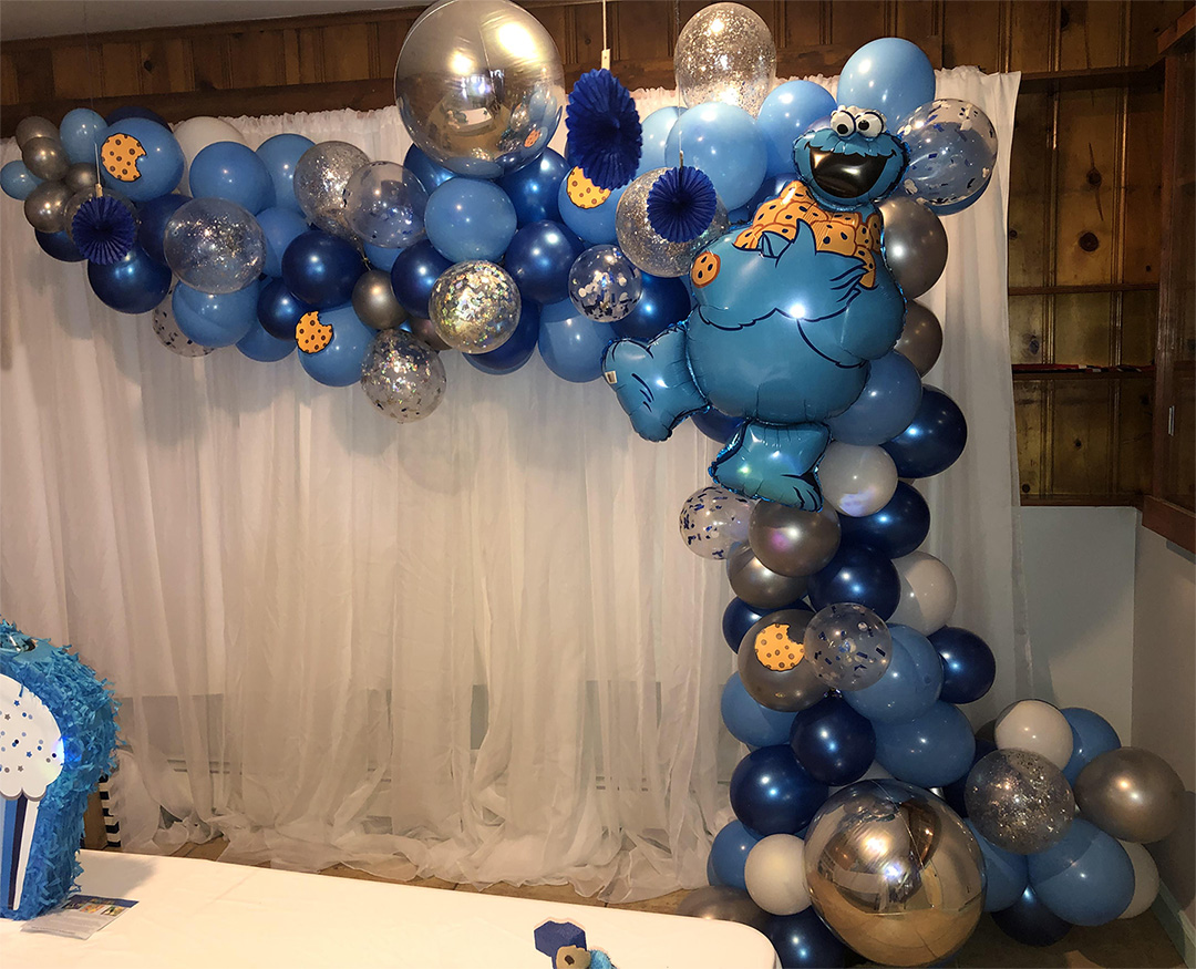 Cookie Monster 2nd Birthday Party Supplies Balloon Decorations 