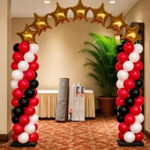 hollywood entry balloon arch The Brat Shack