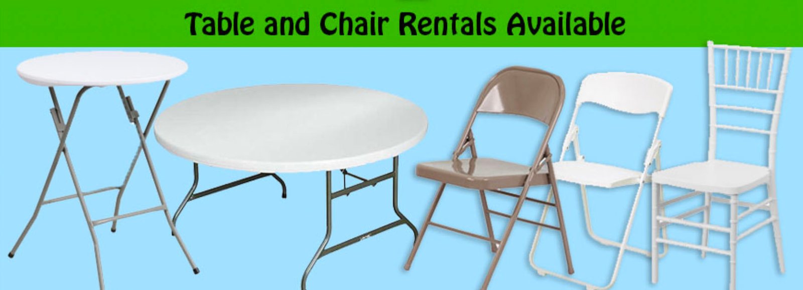 rental table and chairs