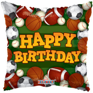 Happy Birthday Sports Themed Mylar Balloon #109