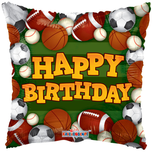 Happy Birthday Sports Themed Mylar Balloon #109