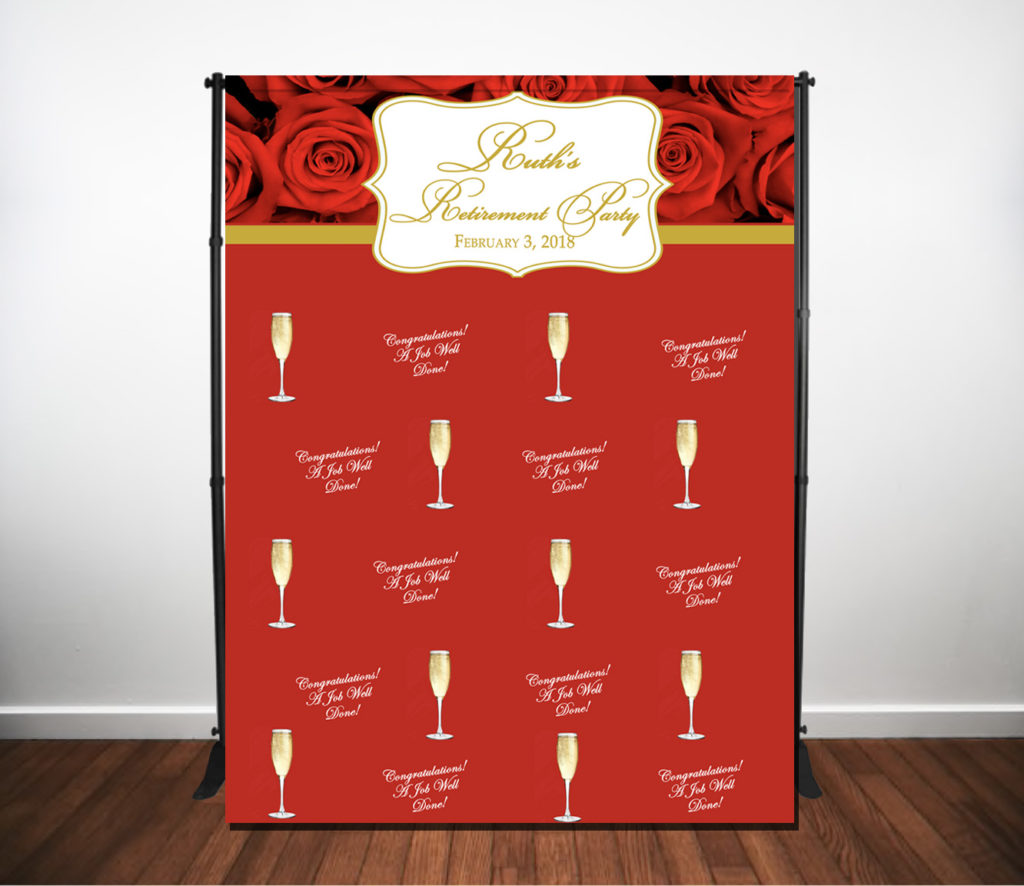 Red Roses Backdrop - The Brat Shack Party Store