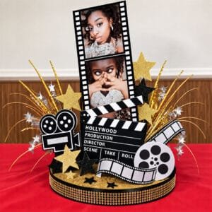 hollywood film reel centerpiece