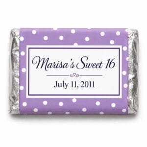 Lavender Sweet 16 Chocolate favor The Brat Shack