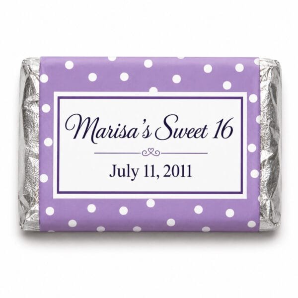 Lavender Sweet 16 Chocolate favor The Brat Shack
