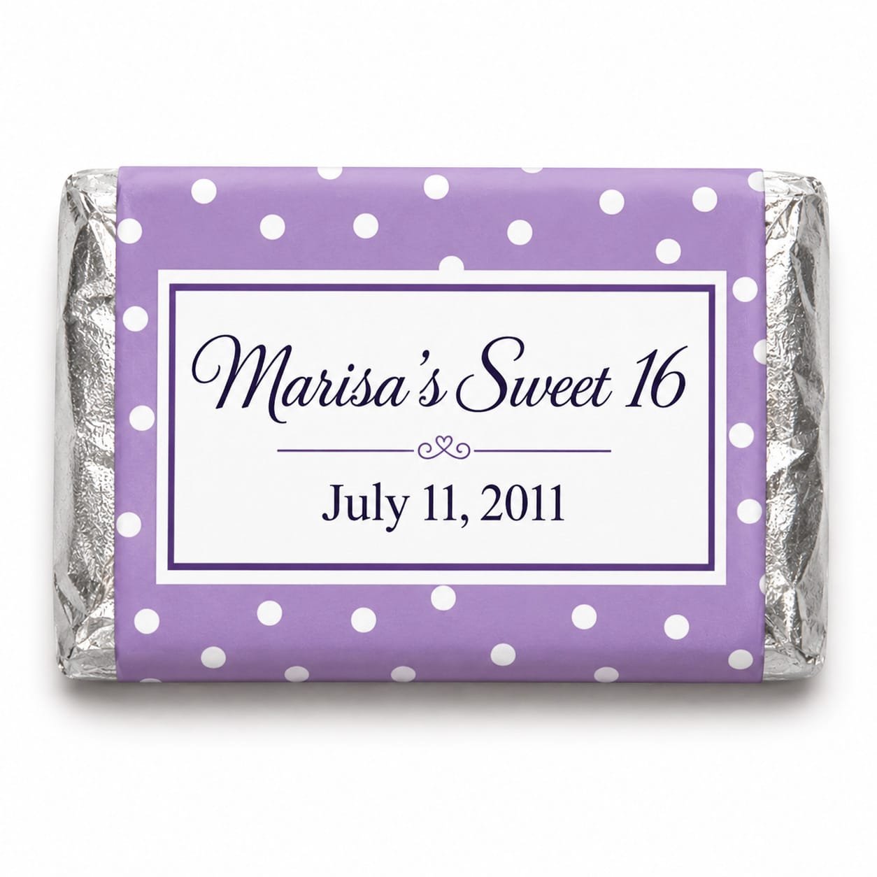 Lavender Sweet 16 Chocolate favor The Brat Shack