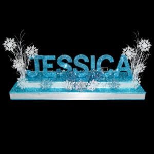 Winter theme candelabra The Brat Shack