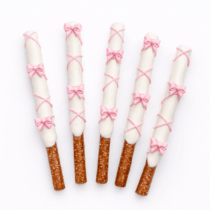 Classy Bow Theme Chocolate covered Pretzels The brat shack