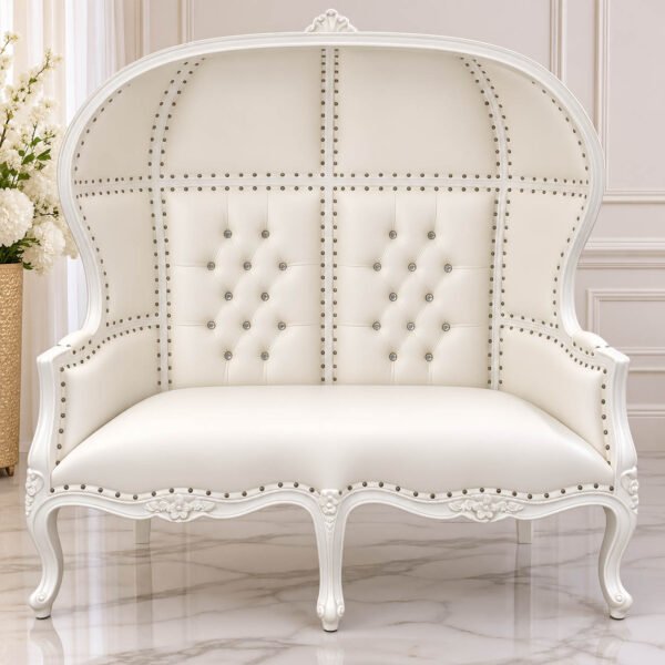 luxury hooded Love seat bench rental for events