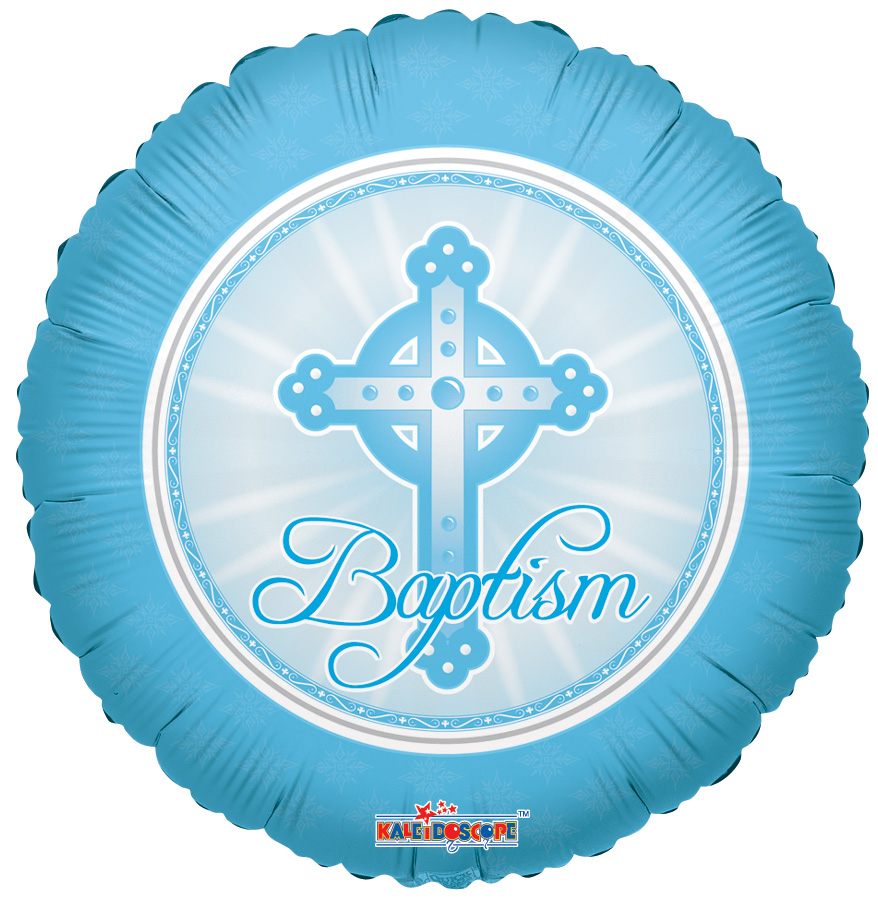 Baptism Blue Elegant Cross DIY Shaped Boy Religious Party Cut-outs