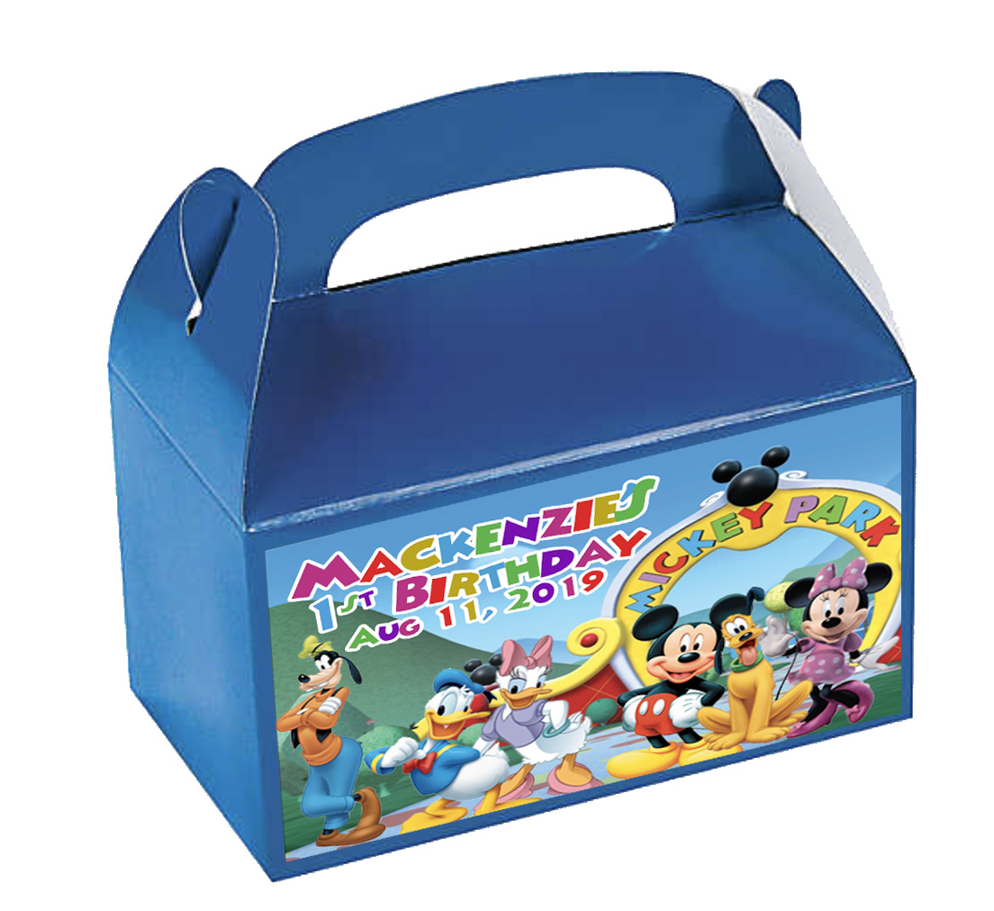 Mickey club house Box Party favors Candy Treat mickey Goodie Bag Mickey Gift Bag Michey Club house Decoration Birthday party theme
