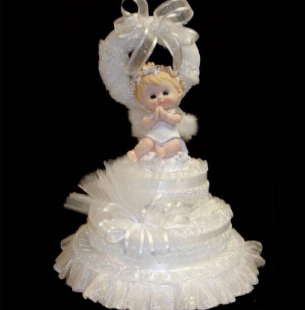 praying angel baby centerpiece