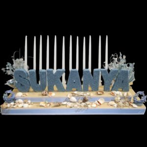 Beach Theme Sweet Sixteen Candelabra – Two-Tier Candle Lighting Centerpiece