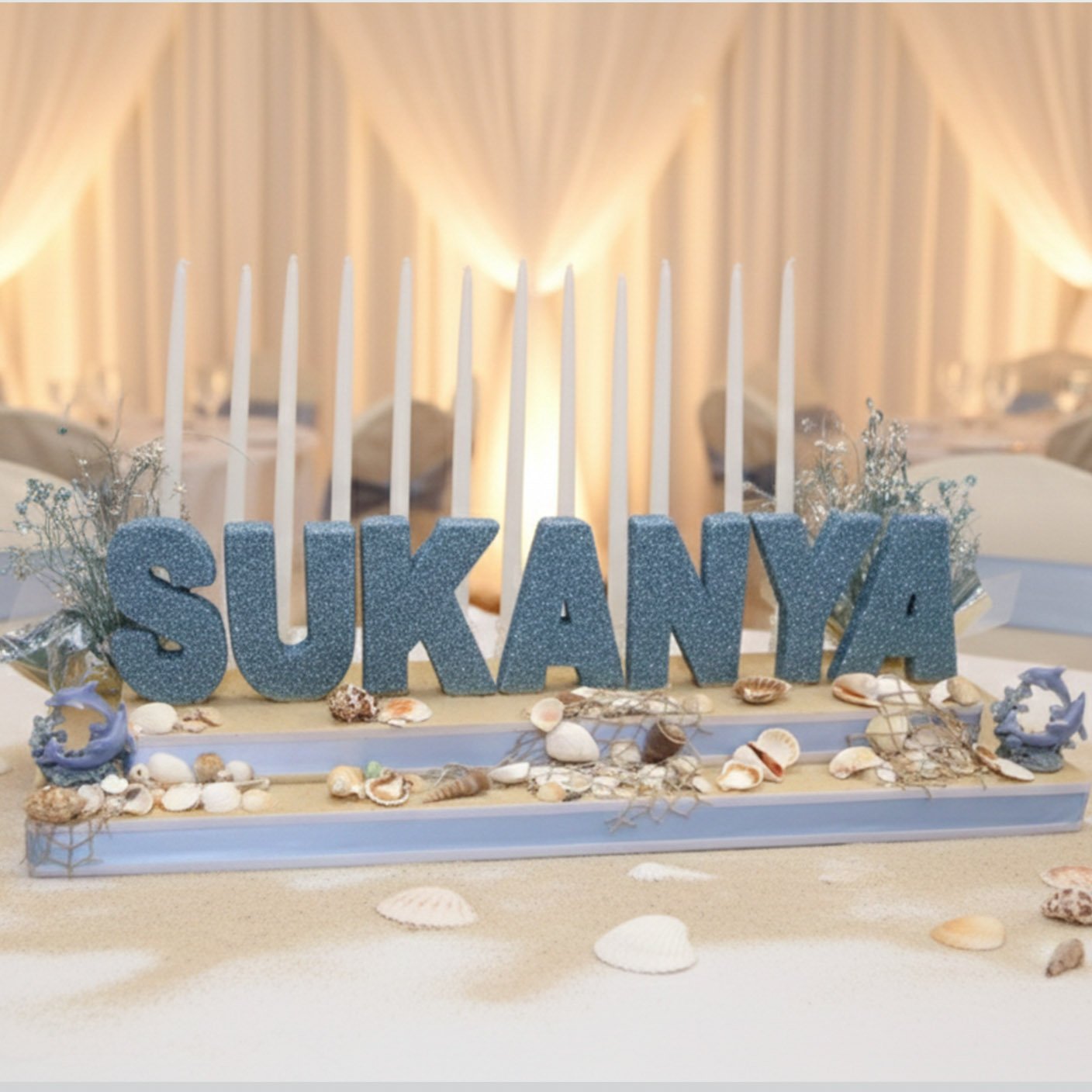 Beach theme sweet 16 candelabra the brat shack