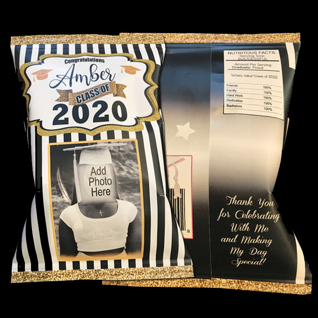 Digital File Only Grad Party Favors Graduation Class of 2019 Trunk Party Chip Bags 