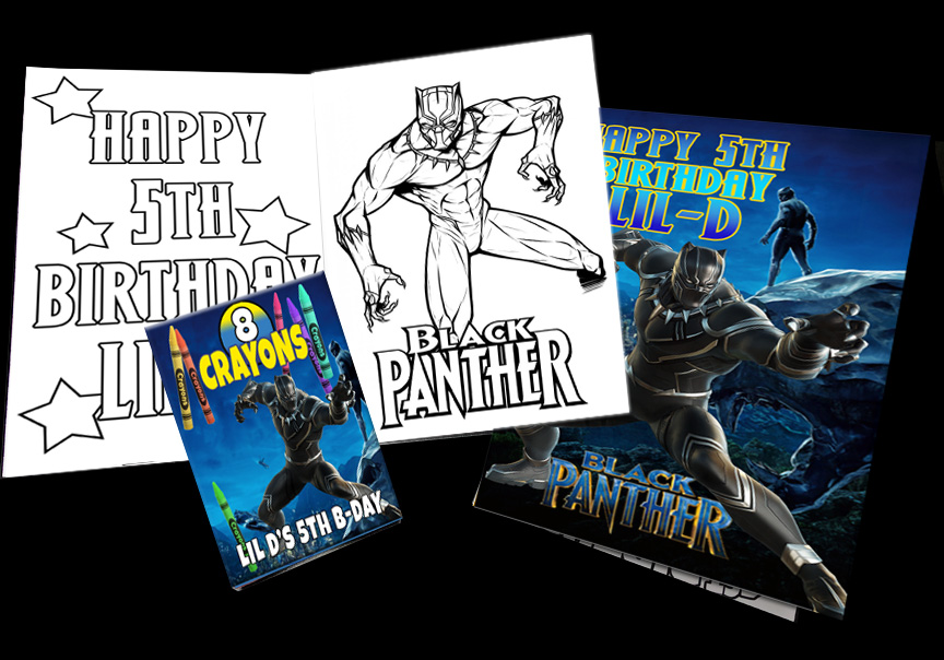 10 Black Panther Birthday Party Favors Personalized Thank You Tags