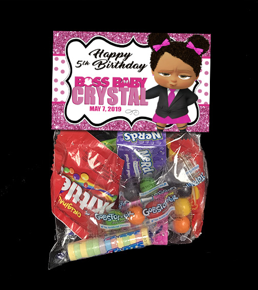Boss Baby Goodie Bags with Candy - The Brat Shack Party Store