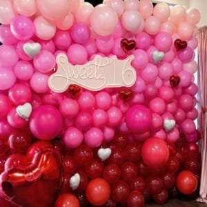 pink ombre-balloon wall backdrop