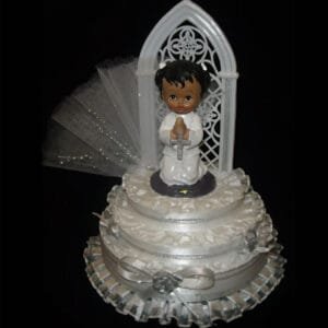 praying girl cake topper