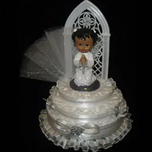 praying girl cake topper