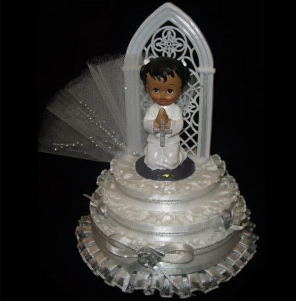 praying girl cake topper