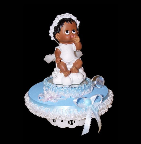 Angel Baby on cloud cake topper for baptism