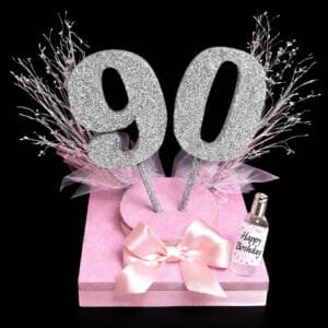 Glitter 90 Centerpiece (Pink & Silver)