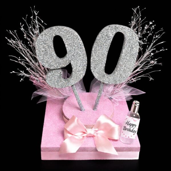 Glitter 90 Centerpiece (Pink & Silver)