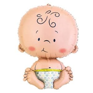 Large Baby Shaped Mylar Balloon (Caucasian)