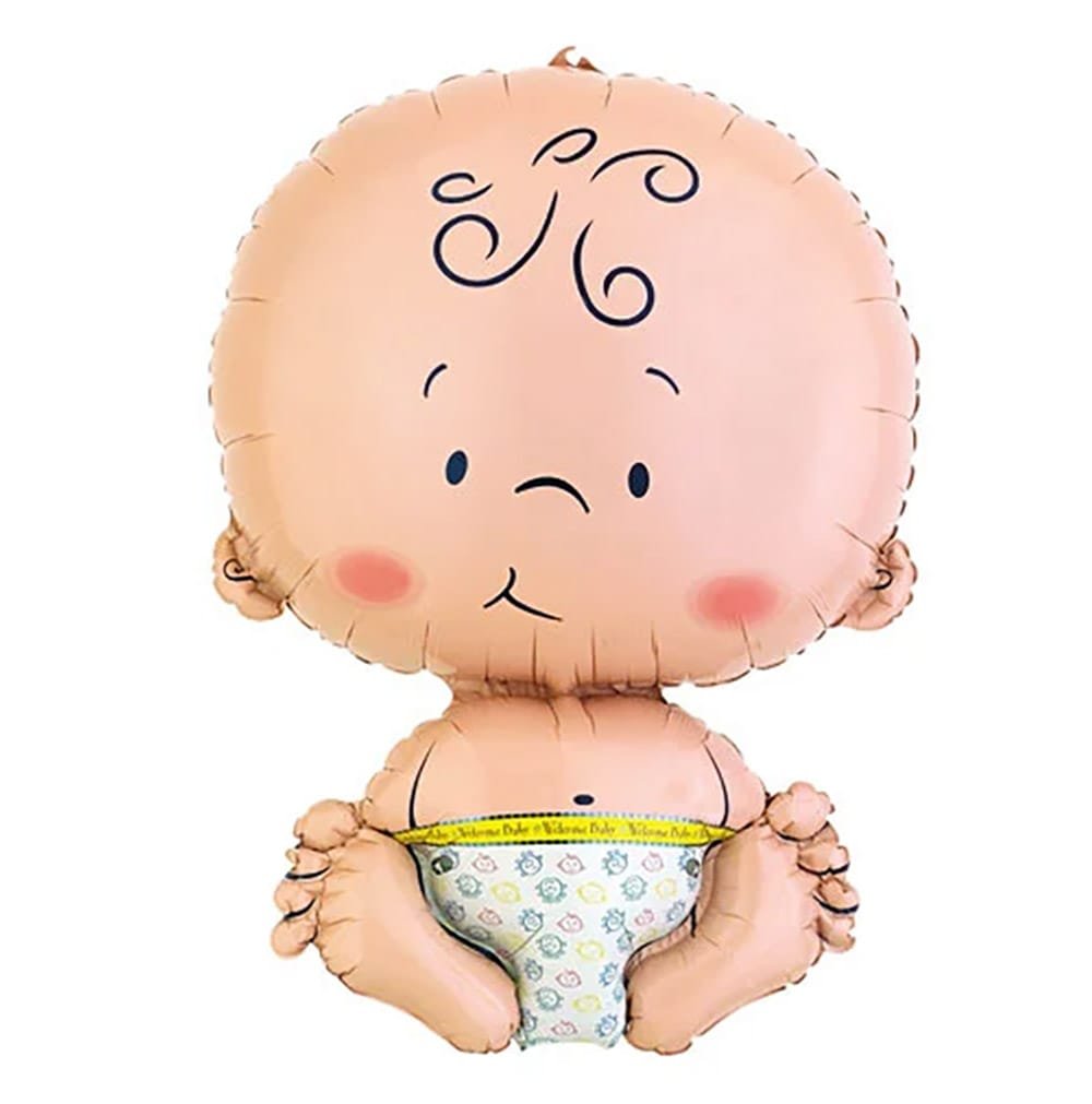 Large Baby Shaped Mylar Balloon (Caucasian)