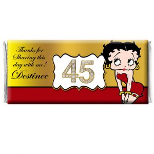 Betty Boop Theme chocolate wrapper The brat shack Party Store