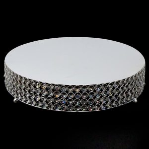 The brat shack silver crystal beaded cake base for rent