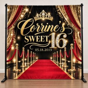 Hollywood Sweet 16 Red Carpet Backdrop