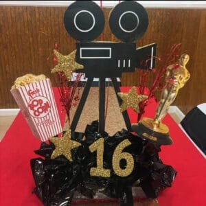 hollywood-sweet 16 centerpiece