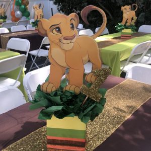 lion king baby shower centerpieces