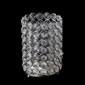 The brat shack silver crystal beaded vase for rent