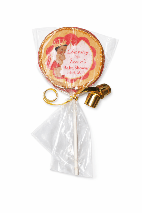 Baby Shower Baby with Crown Chocolate Lollipop