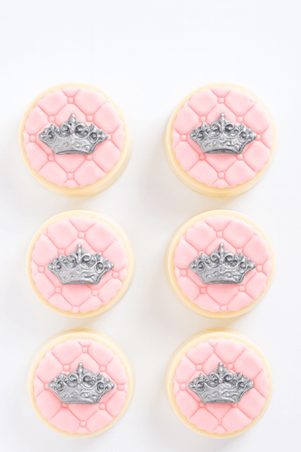 Elegant Chocolate Covered Oreos with Royal Princess Crown the brat shack