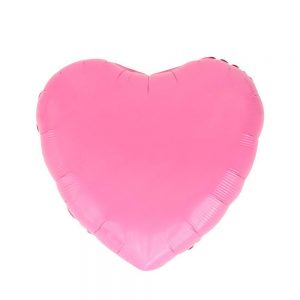 pink heart mylar shaped balloon