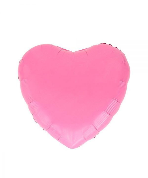 pink heart mylar shaped balloon