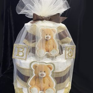 Teddy Bear theme Diaper Cake the brat Shack