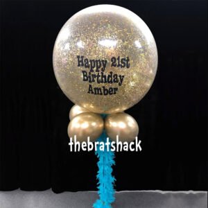 confetti birthday balloon personalized