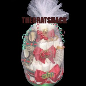 The brat shack gucci theme diaper cake