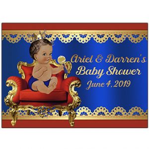 Personalized baby on throne labels
