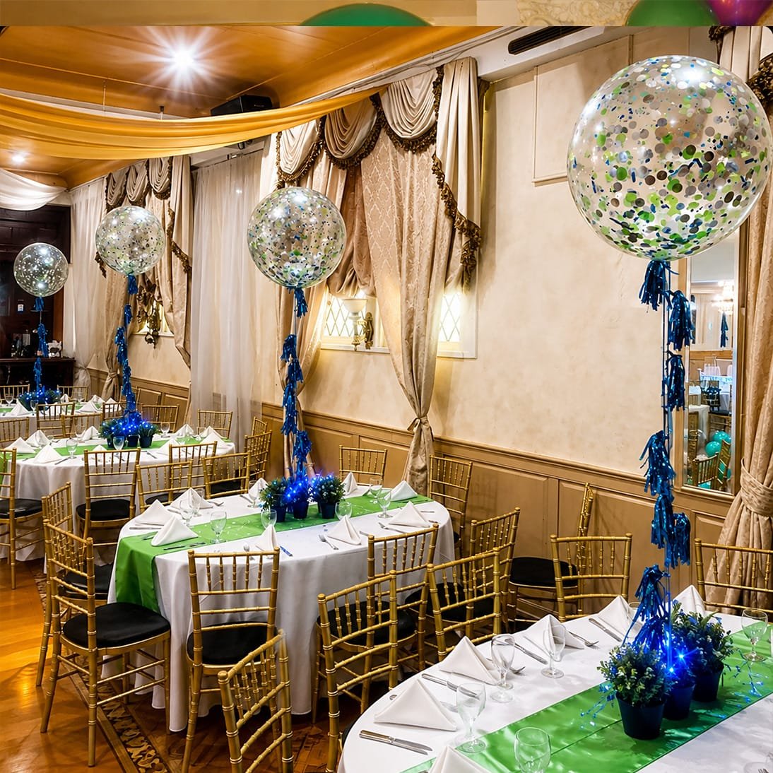 The brat shack huge confetti balloon with tassel