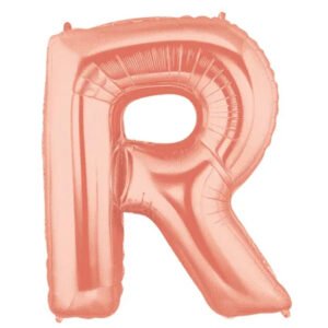 Giant Rose Gold Letter R Mylar Balloon The Brat Shack