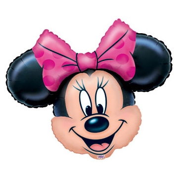 Waardig markt realiteit Large Shape Minnie Mouse Head Theme Mylar balloon - The Brat Shack Party  Store